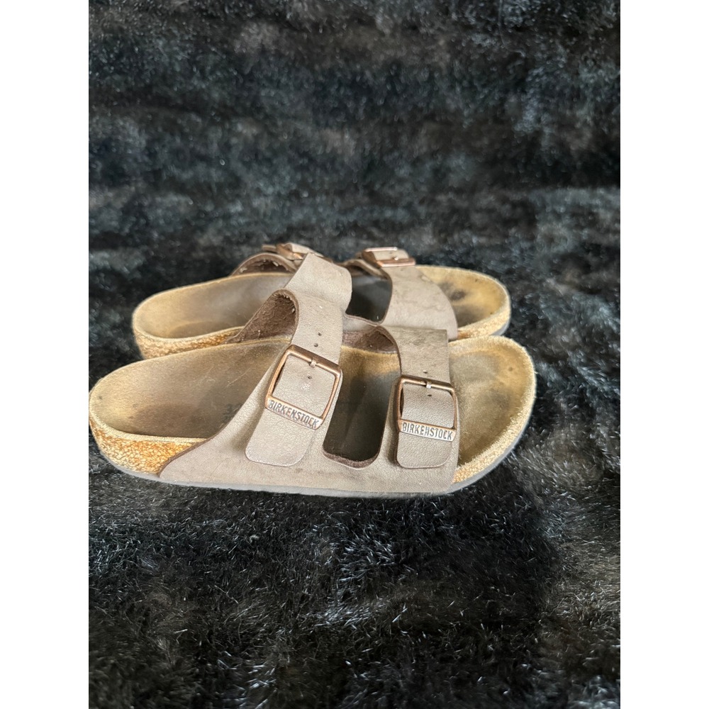 Birkenstock Arizona Kids Sandals Mocha Brown Two Strap Slides Size 32 1